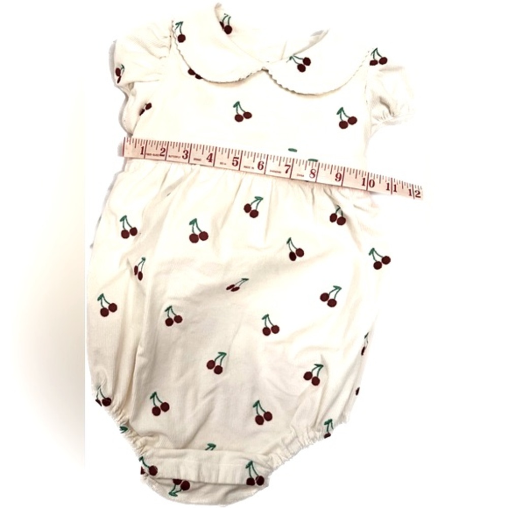 Adorable Juniper Puff Sleeve Bubble, Cannoli Cream w/Cherries, 2T Girl, NWTs - Picture 5 of 9